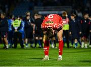 23 June 2025; Sean Boyd of Shelbourne after the drawn SSE Airtricity Men's Premier Division match between Waterford and Shelbourne at the Regional Sports Centre in Waterford. Photo by Piaras Ó Mídheach/Sportsfile