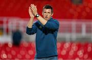 23 June 2025; Cork City manager Ger Nash applauds their supporters after the SSE Airtricity Men's Premier Division match between Cork City and Drogheda United at Turner's Cross in Cork. Photo by Thomas Flinkow/Sportsfile