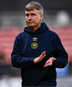 23 June 2025; St Patrick's Athletic manager Stephen Kenny reacts after his side's defeat in the SSE Airtricity Men's Premier Division match between St Patrick's Athletic and Derry City at Richmond Park in Dublin. Photo by Ben McShane/Sportsfile