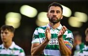 23 June 2025; Roberto Lopes of Shamrock Rovers acknowledges supporters after their side's defeat in the SSE Airtricity Men's Premier Division match between Bohemians and Shamrock Rovers at Dalymount Park in Dublin. Photo by Shauna Clinton/Sportsfile