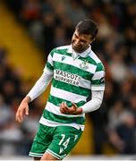 23 June 2025; Danny Mandroiu of Shamrock Rovers reacts during the SSE Airtricity Men's Premier Division match between Bohemians and Shamrock Rovers at Dalymount Park in Dublin. Photo by Shauna Clinton/Sportsfile