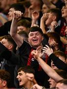 23 June 2025; Bohemians supporters during the SSE Airtricity Men's Premier Division match between Bohemians and Shamrock Rovers at Dalymount Park in Dublin. Photo by Ramsey Cardy/Sportsfile