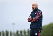 23 June 2025; Shelbourne interim head coach Joey O'Brien during the SSE Airtricity Men's Premier Division match between Waterford and Shelbourne at the Regional Sports Centre in Waterford. Photo by Piaras Ó Mídheach/Sportsfile