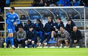 23 June 2025; Waterford head coach John Coleman, right, during the SSE Airtricity Men's Premier Division match between Waterford and Shelbourne at the Regional Sports Centre in Waterford. Photo by Piaras Ó Mídheach/Sportsfile