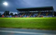 23 June 2025; A general view of the main stand during the SSE Airtricity Men's Premier Division match between Waterford and Shelbourne at the Regional Sports Centre in Waterford. Photo by Piaras Ó Mídheach/Sportsfile