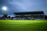23 June 2025; A general view of the main stand during the SSE Airtricity Men's Premier Division match between Waterford and Shelbourne at the Regional Sports Centre in Waterford. Photo by Piaras Ó Mídheach/Sportsfile