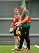 24 June 2025; Assistant coach Mike Prendergast, left, with head coach Paul O'Connell during the Ireland rugby squad training at the IRFU High Performance Centre at the Sport Ireland Campus in Dublin. Photo by Brendan Moran/Sportsfile