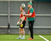 24 June 2025; Assistant coach Mike Prendergast, left, with head coach Paul O'Connell during the Ireland rugby squad training at the IRFU High Performance Centre at the Sport Ireland Campus in Dublin. Photo by Brendan Moran/Sportsfile