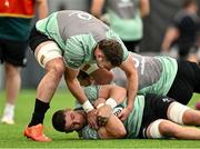 24 June 2025; Nick Timoney and Evan O'Connell during the Ireland rugby squad training at the IRFU High Performance Centre at the Sport Ireland Campus in Dublin. Photo by Brendan Moran/Sportsfile