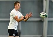 24 June 2025; Sam Prendergast during the Ireland rugby squad training at the IRFU High Performance Centre at the Sport Ireland Campus in Dublin. Photo by Brendan Moran/Sportsfile