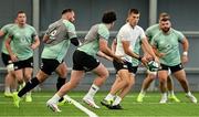 24 June 2025; Sam Prendergast during the Ireland rugby squad training at the IRFU High Performance Centre at the Sport Ireland Campus in Dublin. Photo by Brendan Moran/Sportsfile