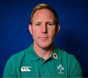 24 June 2025; Assistant coach Mike Prendergast poses for a portrait after an Ireland rugby media conference at the IRFU High Performance Centre at the Sport Ireland Campus in Dublin. Photo by Brendan Moran/Sportsfile