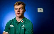 24 June 2025; Ben Murphy poses for a portrait after an Ireland rugby media conference at the IRFU High Performance Centre at the Sport Ireland Campus in Dublin. Photo by Brendan Moran/Sportsfile