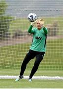 24 June 2025; Goalkeeper Grace Moloney during a Republic of Ireland women training session at North Area Athletic Complex in Arvada, Colorado, USA. Photo by Stephen McCarthy/Sportsfile