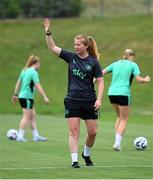 24 June 2025; Performance coach Holly Pickett during a Republic of Ireland women training session at North Area Athletic Complex in Arvada, Colorado, USA. Photo by Stephen McCarthy/Sportsfile