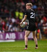 22 June 2025; Adam Crimmins of Down during the GAA Football All-Ireland Senior Championship preliminary quarter-final match between Down and Galway at Páirc Esler in Newry, Down. Photo by Ben McShane/Sportsfile