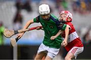 24 June 2025; Action from the match between Gaeltacht lorrais, Mayo, and Daingean Uí Chúis, Dingle, Kerry, at the GAAgaeilge Go Games at Croke Park in Dublin. Photo by Ramsey Cardy/Sportsfile