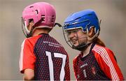 24 June 2025; Action from the match featuring Scoil Uí Ghramhnaigh, Rathcarran, Meath, at the GAAgaeilge Go Games at Croke Park in Dublin. Photo by Ramsey Cardy/Sportsfile