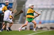 24 June 2025; Action from the match between Micheál Breathnach, Indreabhán, Galway, and Scoil Oilibhéir, Coolmine, Dublin, at the GAAgaeilge Go Games at Croke Park in Dublin. Photo by Ramsey Cardy/Sportsfile