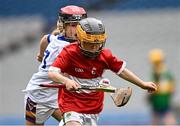 24 June 2025; Action from the match between Daingean Uí Chúis, Dingle, Kerry, and Scoil San Treasa, Stillorgan, Dublin, at the GAAgaeilge Go Games at Croke Park in Dublin. Photo by Ramsey Cardy/Sportsfile