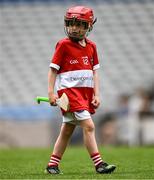 24 June 2025; Action from the match between Daingean Uí Chúis, Dingle, Kerry, and Scoil San Treasa, Stillorgan, Dublin, at the GAAgaeilge Go Games at Croke Park in Dublin. Photo by Ramsey Cardy/Sportsfile