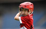 24 June 2025; Action from the match between Daingean Uí Chúis, Dingle, Kerry, and Scoil San Treasa, Stillorgan, Dublin, at the GAAgaeilge Go Games at Croke Park in Dublin. Photo by Ramsey Cardy/Sportsfile