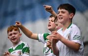 24 June 2025; The Cluain Dolcáin, Dublin, team during the GAAgaeilge Go Games at Croke Park in Dublin. Photo by Ramsey Cardy/Sportsfile