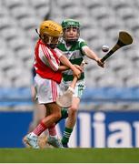 24 June 2025; Action from the match between Cluain Dolcáin, Dublin, and Mungairit / Naomh Pól, Moneteen, Limerick, at the GAAgaeilge Go Games at Croke Park in Dublin. Photo by Ramsey Cardy/Sportsfile
