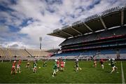24 June 2025; Action from the match between Gaeltacht lorrais, Mayo, and Daingean Uí Chúis, Dingle, Kerry, at the GAAgaeilge Go Games at Croke Park in Dublin. Photo by Ramsey Cardy/Sportsfile