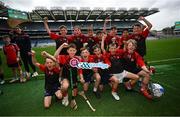 24 June 2025; The Mungairit / Naomh Pól, Moneteen, Limerick, team during the GAAgaeilge Go Games at Croke Park in Dublin. Photo by Ramsey Cardy/Sportsfile