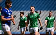 22 June 2025; Killian Ryan of Limerick celebrates after his side's victory in the Tailteann Cup semi-final match between Wicklow and Limerick at Croke Park in Dublin. Photo by Piaras Ó Mídheach/Sportsfile