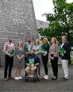 25 June 2025; Paralympics Ireland today launched Gateways & Pathways: Athlete and Coach Experiences of Para Sport in Ireland — a landmark research project conducted in partnership with the University of Limerick which provides vital new insights into the realities of Para sport participation in Ireland. Pictured at the launch in UL are, from left, Associate Professor of Physical Activity and Sport Participation at the University of Limerick Dr Seán Healy, Provost/Deputy President of the University of Limerick Professor Ann Ledwith, Paralympics Ireland CEO Stephen McNamara, Research Assistant Alan Dineen, Paralympics Ireland president Lisa Clancy, Paralympian Sarah Slattery, Course Director of the BSc Physical Education programme at the University of Limerick Professor Elaine Murtagh and Associate Professor in Coaching Science at the University of Limerick Dr Ian Sherwin. Photo by Brendan Moran/Sportsfile