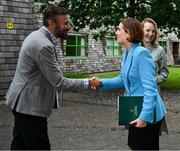 25 June 2025; Paralympics Ireland today launched Gateways & Pathways: Athlete and Coach Experiences of Para Sport in Ireland — a landmark research project conducted in partnership with the University of Limerick which provides vital new insights into the realities of Para sport participation in Ireland. Pictured at the launch in UL are Minister of State at the Department of Children, Equality, Disability, Integration and Youth with responsibility for Disability Hildegarde Naughton TD and Paralympics Ireland CEO Stephen McNamara. Photo by Brendan Moran/Sportsfile