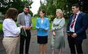 25 June 2025; Paralympics Ireland today launched Gateways & Pathways: Athlete and Coach Experiences of Para Sport in Ireland — a landmark research project conducted in partnership with the University of Limerick which provides vital new insights into the realities of Para sport participation in Ireland. Pictured at the launch in UL are, from left, Paralympics Ireland COO Neasa Russell, Paralympics Ireland CEO Stephen McNamara, Minister of State at the Department of Children, Equality, Disability, Integration and Youth with responsibility for Disability Hildegarde Naughton TD, Paralympics Ireland president Lisa Clancy and Representative of the Metropolitan District of Limerick Cllr Frankie Daly. Photo by Brendan Moran/Sportsfile