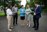 25 June 2025; Paralympics Ireland today launched Gateways & Pathways: Athlete and Coach Experiences of Para Sport in Ireland — a landmark research project conducted in partnership with the University of Limerick which provides vital new insights into the realities of Para sport participation in Ireland. Pictured at the launch in UL are, from left, Paralympics Ireland COO Neasa Russell, Paralympics Ireland CEO Stephen McNamara, Minister of State at the Department of Children, Equality, Disability, Integration and Youth with responsibility for Disability Hildegarde Naughton TD, Paralympics Ireland president Lisa Clancy and Representative of the Metropolitan District of Limerick Cllr Frankie Daly. Photo by Brendan Moran/Sportsfile