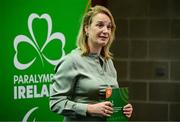 25 June 2025; Paralympics Ireland today launched Gateways & Pathways: Athlete and Coach Experiences of Para Sport in Ireland — a landmark research project conducted in partnership with the University of Limerick which provides vital new insights into the realities of Para sport participation in Ireland. Speaking at the launch in UL are Paralympics Ireland president Lisa Clancy. Photo by Brendan Moran/Sportsfile