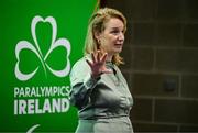 25 June 2025; Paralympics Ireland today launched Gateways & Pathways: Athlete and Coach Experiences of Para Sport in Ireland — a landmark research project conducted in partnership with the University of Limerick which provides vital new insights into the realities of Para sport participation in Ireland. Speaking at the launch in UL are Paralympics Ireland president Lisa Clancy. Photo by Brendan Moran/Sportsfile