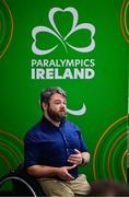 25 June 2025; Paralympics Ireland today launched Gateways & Pathways: Athlete and Coach Experiences of Para Sport in Ireland — a landmark research project conducted in partnership with the University of Limerick which provides vital new insights into the realities of Para sport participation in Ireland. Speaking at the launch in UL is Research Assistant Alan Dineen. Photo by Brendan Moran/Sportsfile