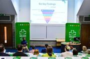 25 June 2025; Paralympics Ireland today launched Gateways & Pathways: Athlete and Coach Experiences of Para Sport in Ireland — a landmark research project conducted in partnership with the University of Limerick which provides vital new insights into the realities of Para sport participation in Ireland. Speaking at the launch in UL is Research Assistant Alan Dineen. Photo by Brendan Moran/Sportsfile