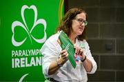 25 June 2025; Paralympics Ireland today launched Gateways & Pathways: Athlete and Coach Experiences of Para Sport in Ireland — a landmark research project conducted in partnership with the University of Limerick which provides vital new insights into the realities of Para sport participation in Ireland. Speaking at the launch in UL is Paralympics Ireland COO Neasa Russell. Photo by Brendan Moran/Sportsfile