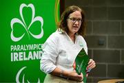 25 June 2025; Paralympics Ireland today launched Gateways & Pathways: Athlete and Coach Experiences of Para Sport in Ireland — a landmark research project conducted in partnership with the University of Limerick which provides vital new insights into the realities of Para sport participation in Ireland. Speaking at the launch in UL is Paralympics Ireland COO Neasa Russell. Photo by Brendan Moran/Sportsfile