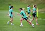 25 June 2025; Chloe Mustaki during a Republic of Ireland women training session at North Area Athletic Complex in Arvada, Colorado, USA. Photo by Stephen McCarthy/Sportsfile