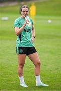 25 June 2025; Tyler Toland takes a drink during a Republic of Ireland women training session at North Area Athletic Complex in Arvada, Colorado, USA. Photo by Stephen McCarthy/Sportsfile