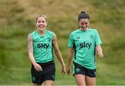 25 June 2025; Denise O’Sullivan, left, and Marissa Sheva during a Republic of Ireland women training session at North Area Athletic Complex in Arvada, Colorado, USA. Photo by Stephen McCarthy/Sportsfile
