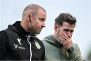 23 June 2025; Shamrock Rovers manager Stephen Bradley, right, during the SSE Airtricity Men's Premier Division match between Bohemians and Shamrock Rovers at Dalymount Park in Dublin. Photo by Shauna Clinton/Sportsfile