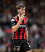 23 June 2025; Niall Morahan of Bohemians during the SSE Airtricity Men's Premier Division match between Bohemians and Shamrock Rovers at Dalymount Park in Dublin. Photo by Shauna Clinton/Sportsfile