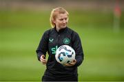 25 June 2025; Performance coach Holly Pickett during a Republic of Ireland women training session at North Area Athletic Complex in Arvada, Colorado, USA. Photo by Stephen McCarthy/Sportsfile