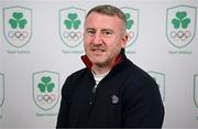 25 July 2025; Olympic Federation of Ireland athletes commission member Paddy Barnes during the Olympic Federation of Ireland AGM at The Alex Hotel in Dublin. Photo by Seb Daly/Sportsfile
