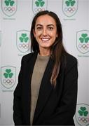 25 July 2025; Olympic Federation of Ireland athletes commission member Hannah McLoughlin during the Olympic Federation of Ireland AGM at The Alex Hotel in Dublin. Photo by Seb Daly/Sportsfile
