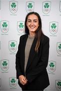 25 July 2025; Olympic Federation of Ireland athletes commission member Hannah McLoughlin during the Olympic Federation of Ireland AGM at The Alex Hotel in Dublin. Photo by Seb Daly/Sportsfile